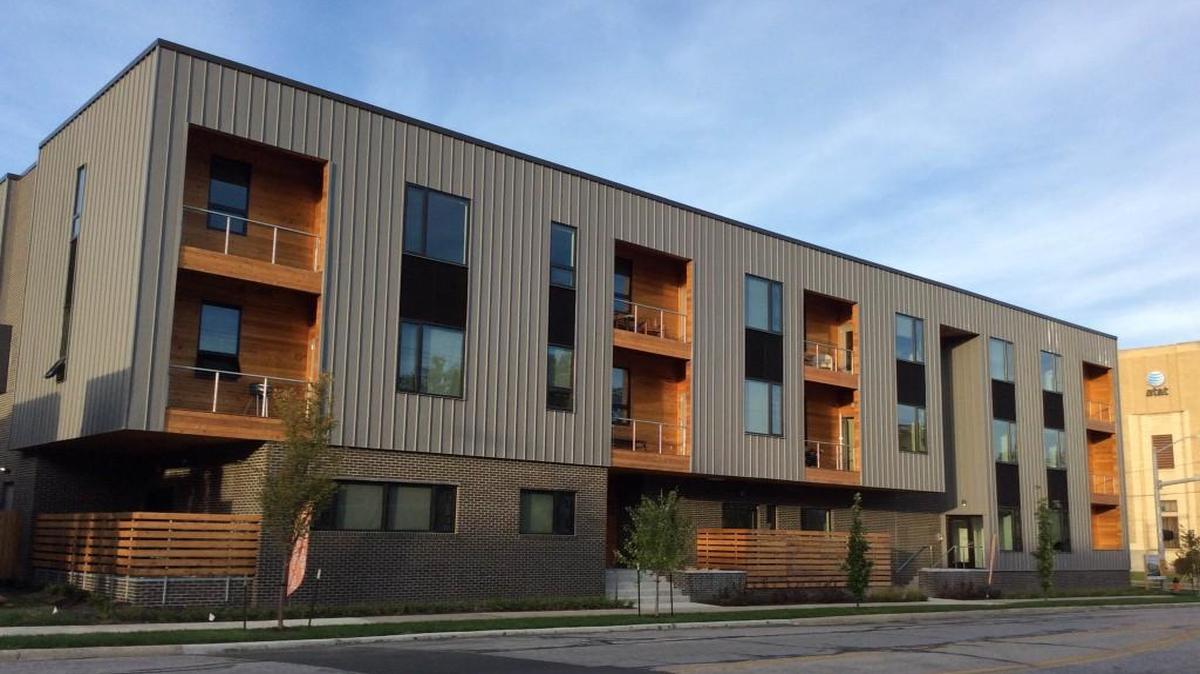 A 23-unit apartment building, 63Brookside, will hold a grand opening event Friday, Oct. 21, 2016, at 63rd and Holmes streets.