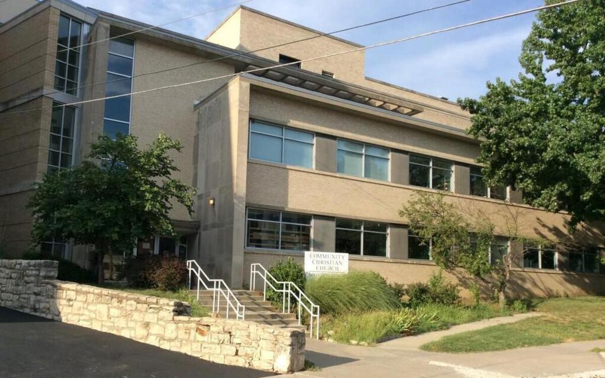 A building owned by Community Christian Church at East 46th and Walnut streets and a parking lot behind it are planned to be sold after rezoning to Pulse Development LLC for redevelopment as apartments.