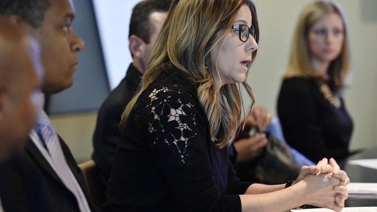 In December, the Kansas City TIF Commission voted to approve a development agreement for Shirley Helzberg's project, a new BNIM headquarters, at 1640 Baltimore Cindy Circo (center), TIF Commission chairwoman, and another commissioner got into a tense discussion.