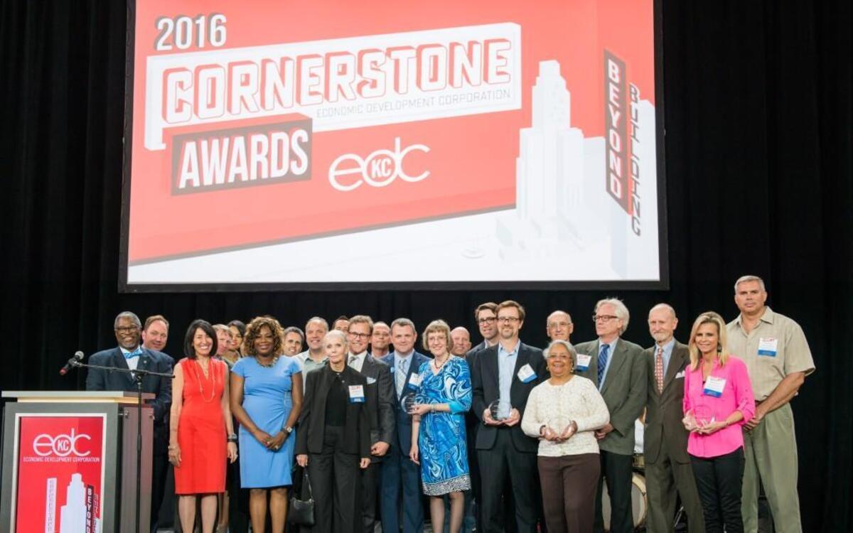 Cornerstone Award winners gathered Wednesday at a Kansas City event.