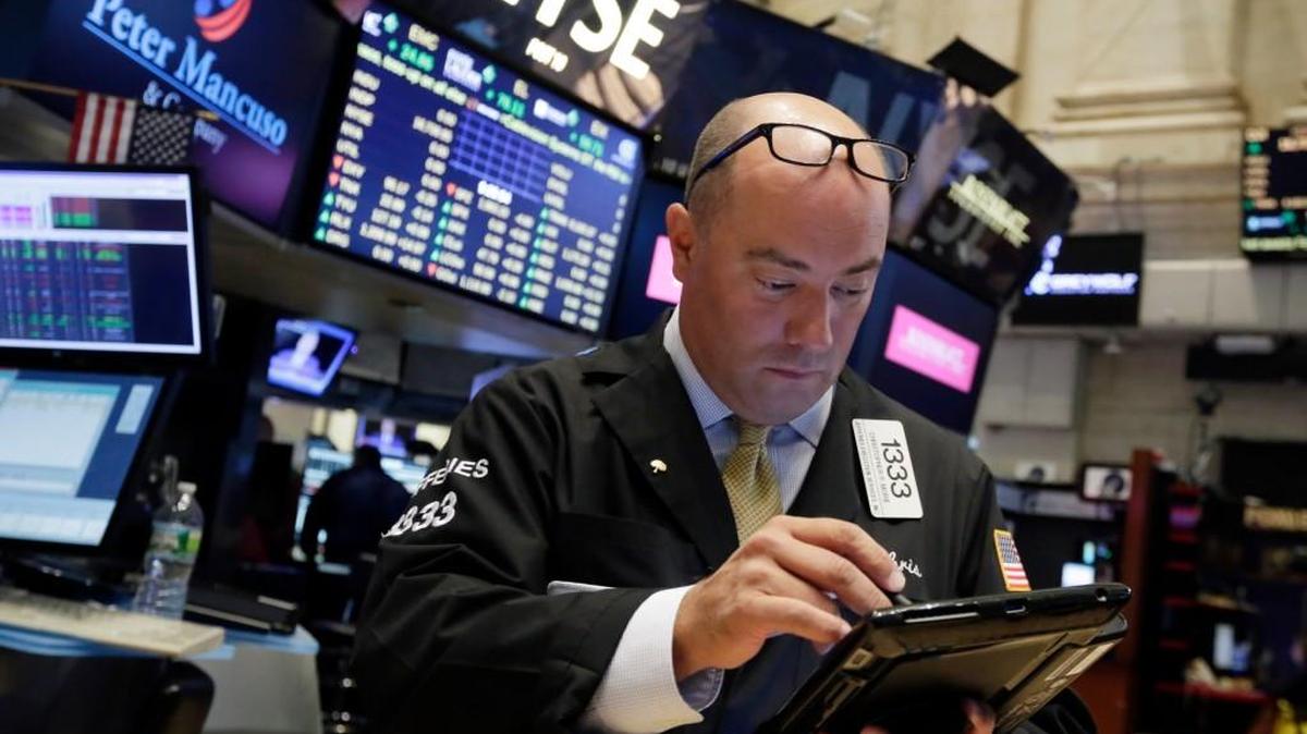 
Trader Christopher Morie worked the floor of the New York Stock Exchange this week.
