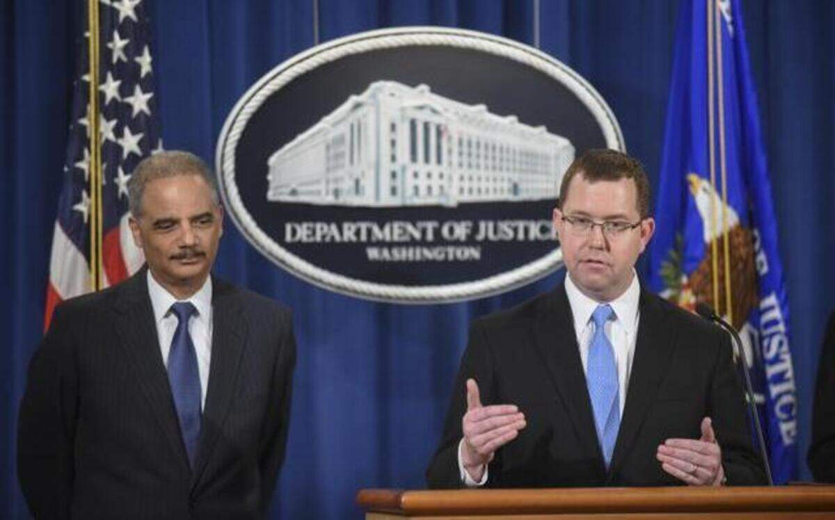 
Acting assistant attorney general Stuart Delery spoke at a news conference with Attorney General Eric Holder at the Department of Justice on Tuesday concerning the Standard & Poor’s settlement.
