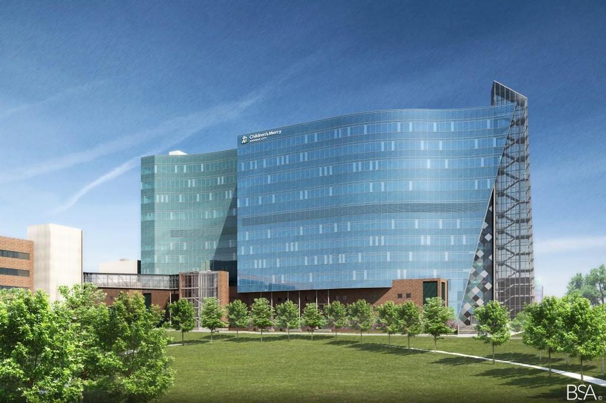 Children’s Mercy Hospital officials broke ground Thursday on a nine-story research tower powered by $150 million in donations from the Hall Family Foundation and the Sunderland Foundation.