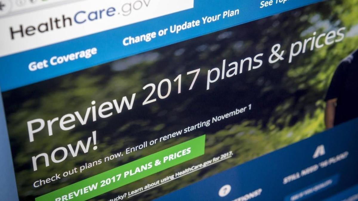 The Healthcare.gov website, assisting consumers in obtaining health insurance.