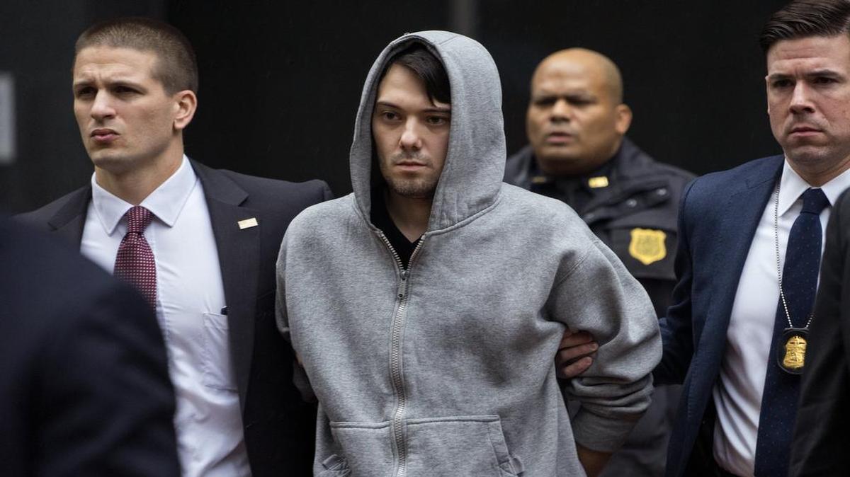 Martin Shkreli was escorted by law enforcement agents in New York last month after being taken into custody following a securities probe.