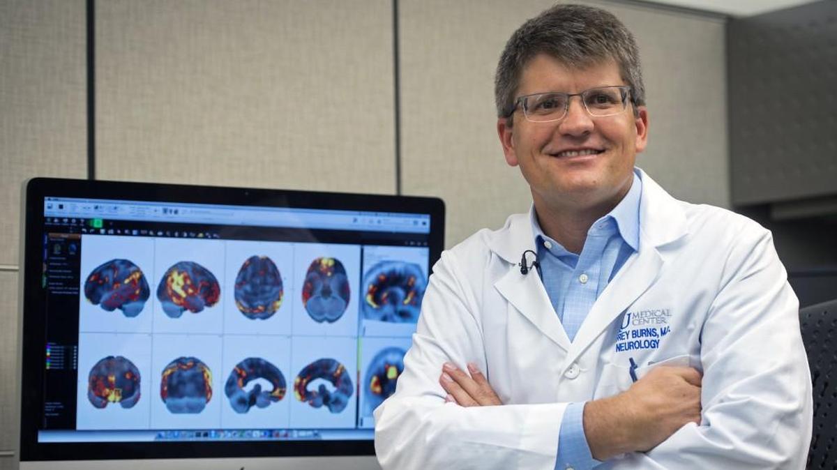 Dr. Jeffrey Burns at the Alzheimer's Disease Center at the University of Kansas Medical Center in Fairway.