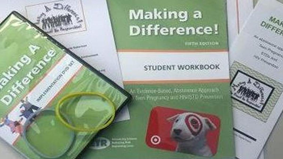 Educational materials used in sexual education courses funded by federal Personal Responsibility Education Program grants. The abstinence-based programs teach about contraception and consent.
