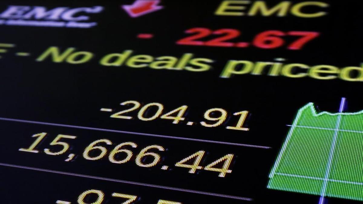 
The Dow fell 204.91, or 1.3 percent, to 15,666.44. The Standard & Poor’s 500 index fell 25.59, or 1.4 percent, to 1,867.62. The Nasdaq composite fell 19.76, or 0.4 percent, to 4,506.49. 


