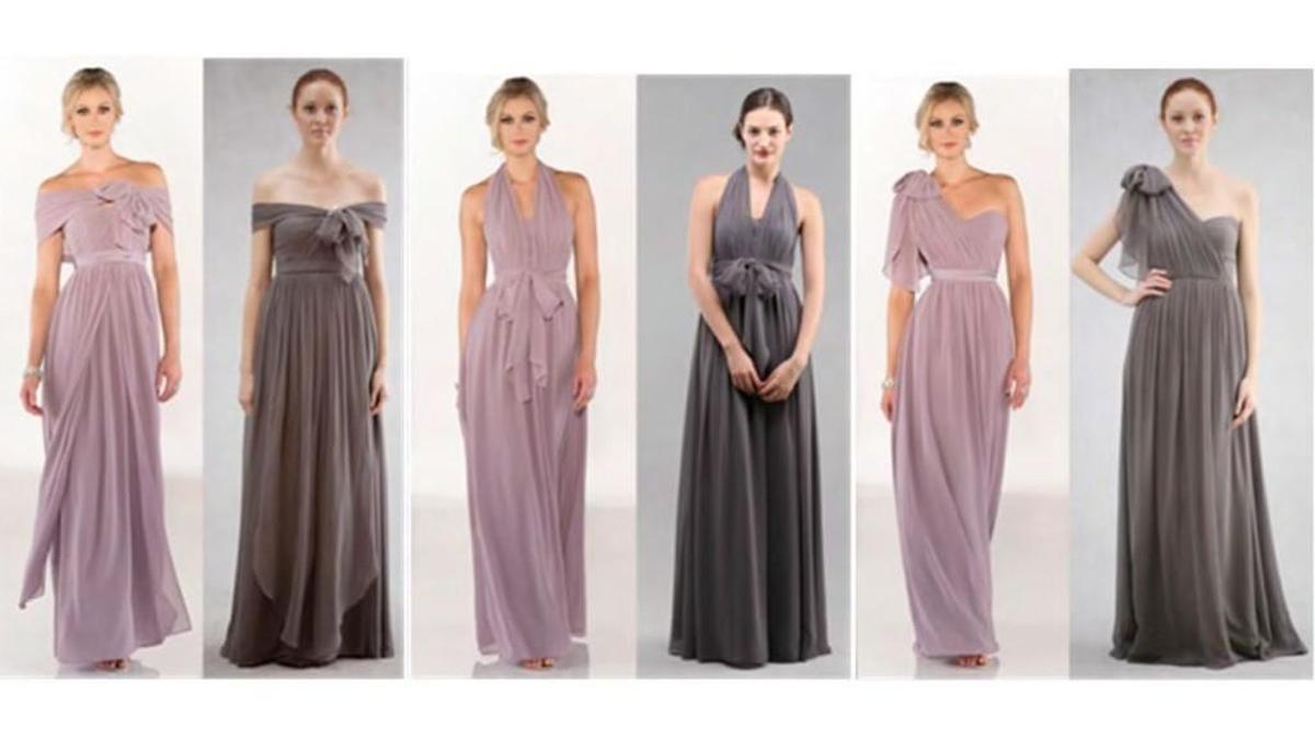 Which dress was called a knockoff in court documents? Both of these dresses have convertible features, allowing them to be worn several different ways. If you said the darker dress, the one on the right in each pair of similar images, guess again.