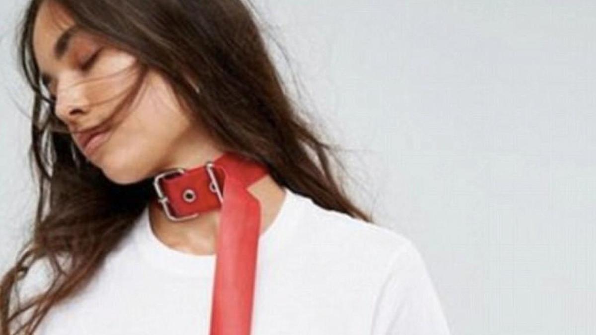 British fashion retailer ASOS is getting slammed for selling a choker that looks like a belt. Critics say it glorifies suicide imagery.