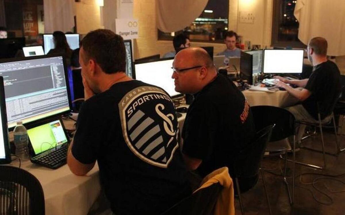 Volunteer programmers worked at a previous Overnight Website Challenge by The Nerdery in Kanas City. This year’s event will take place Saturday and Sunday.