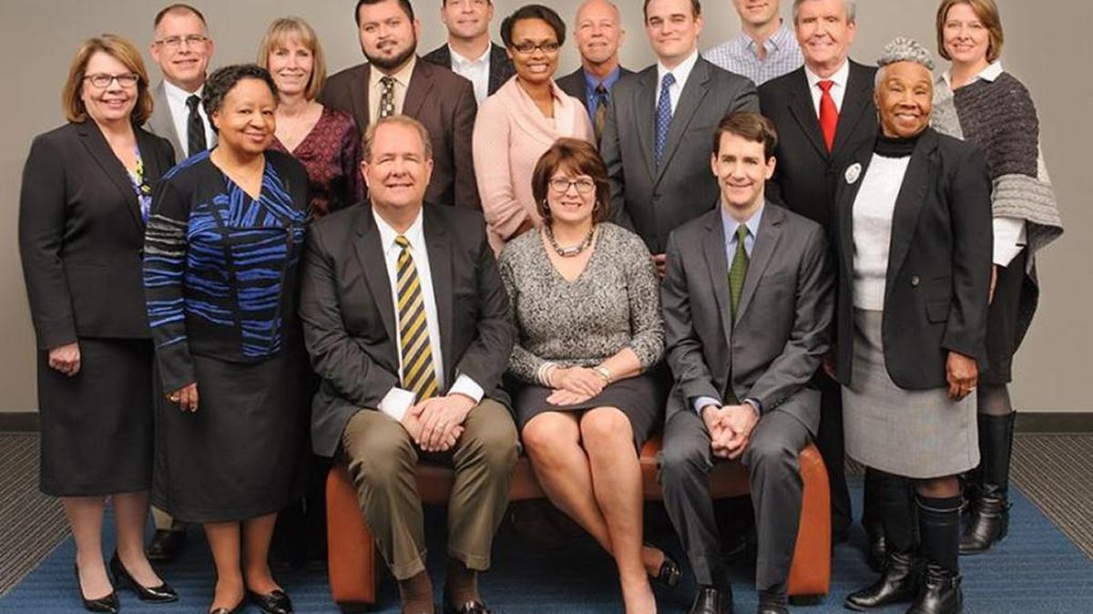 The REACH Healthcare Foundation is seeking new board members. This board is pictured in the foundation’s 2015 annual report.