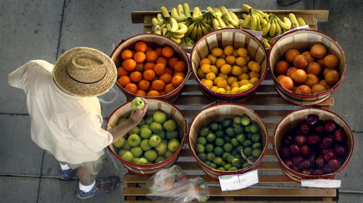 Fresh produce is available at the Truman Medical Centers’ Healthy Harvest Mobile Market.