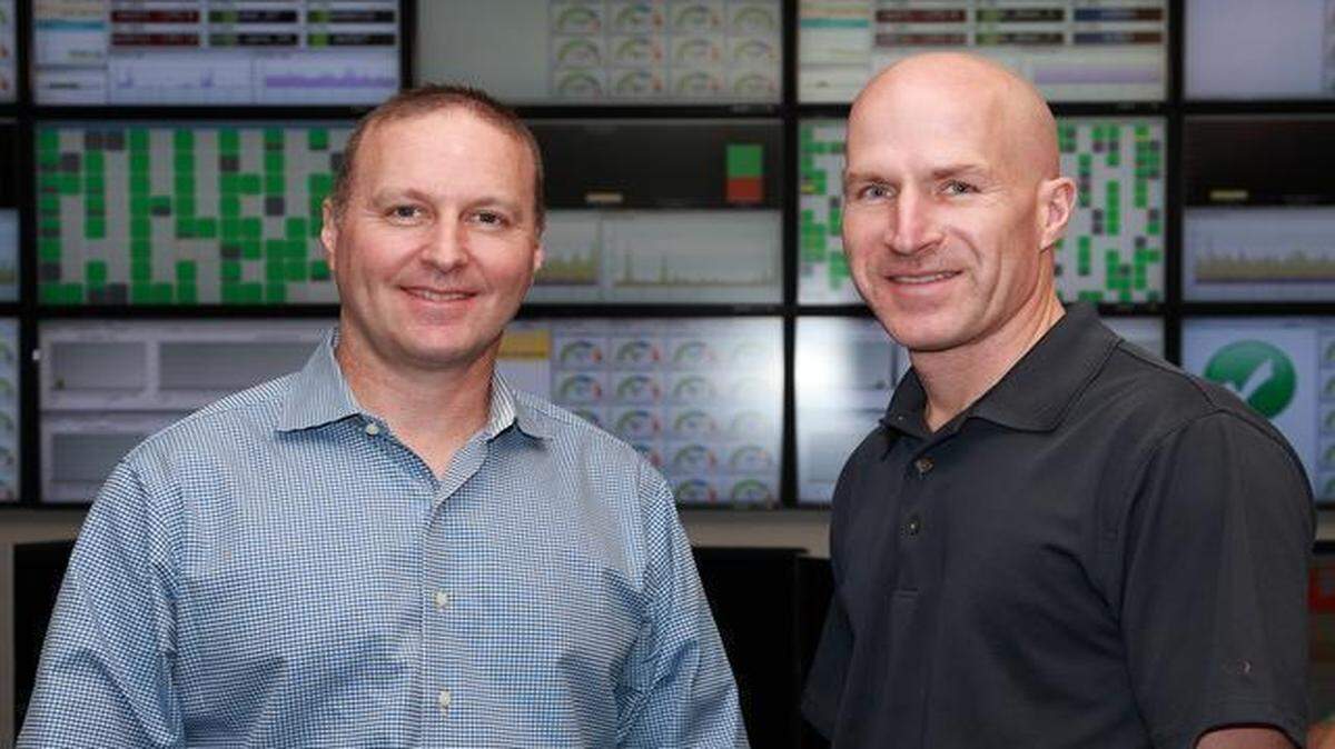 
Chris Concannon (left) will succeed Joe Ratterman as chief executive of Bats Global Markets Inc. at the end of March. Ratterman will become chairman of the Lenexa-based operator of the nation’s second largest stock exchange.
