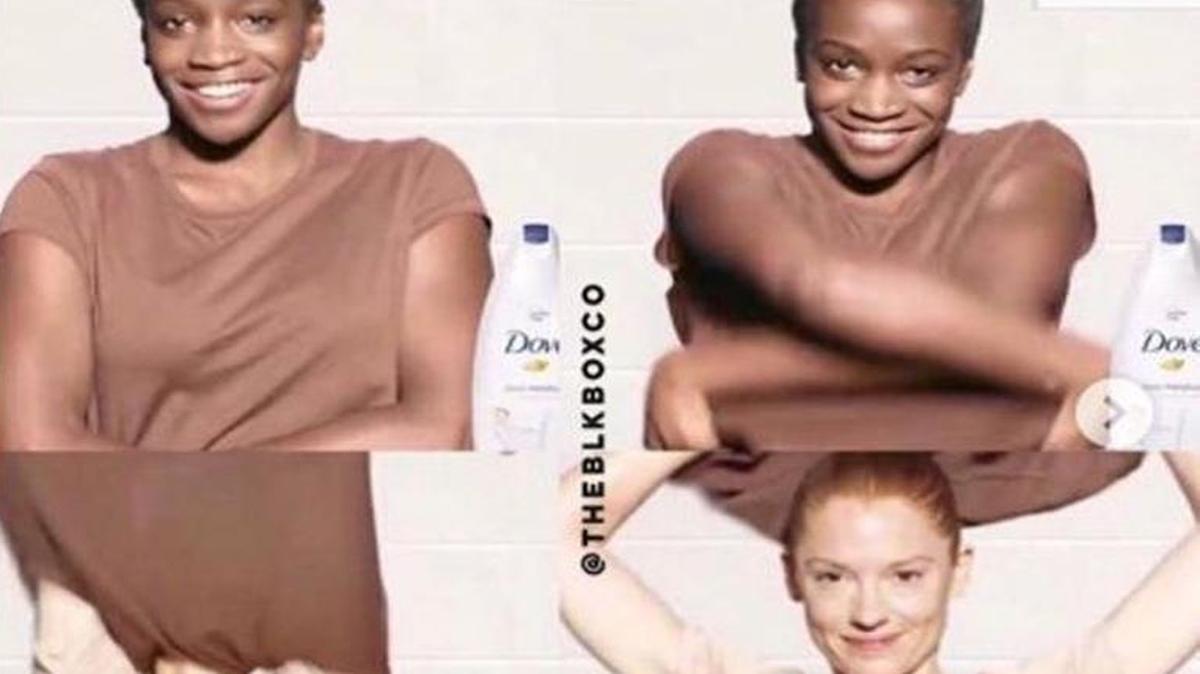 Screen shots of a deleted Dove ad on Facebook were shared, and criticized, on social media over the weekend.