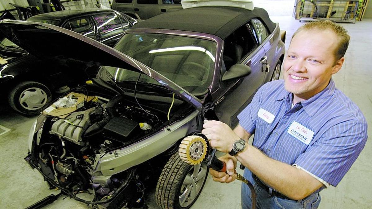 Doug Keith, an auto body technician, worked at a Carstar in Stilwell. The company is planning for faster growth after it was acquired by Driven Brands.