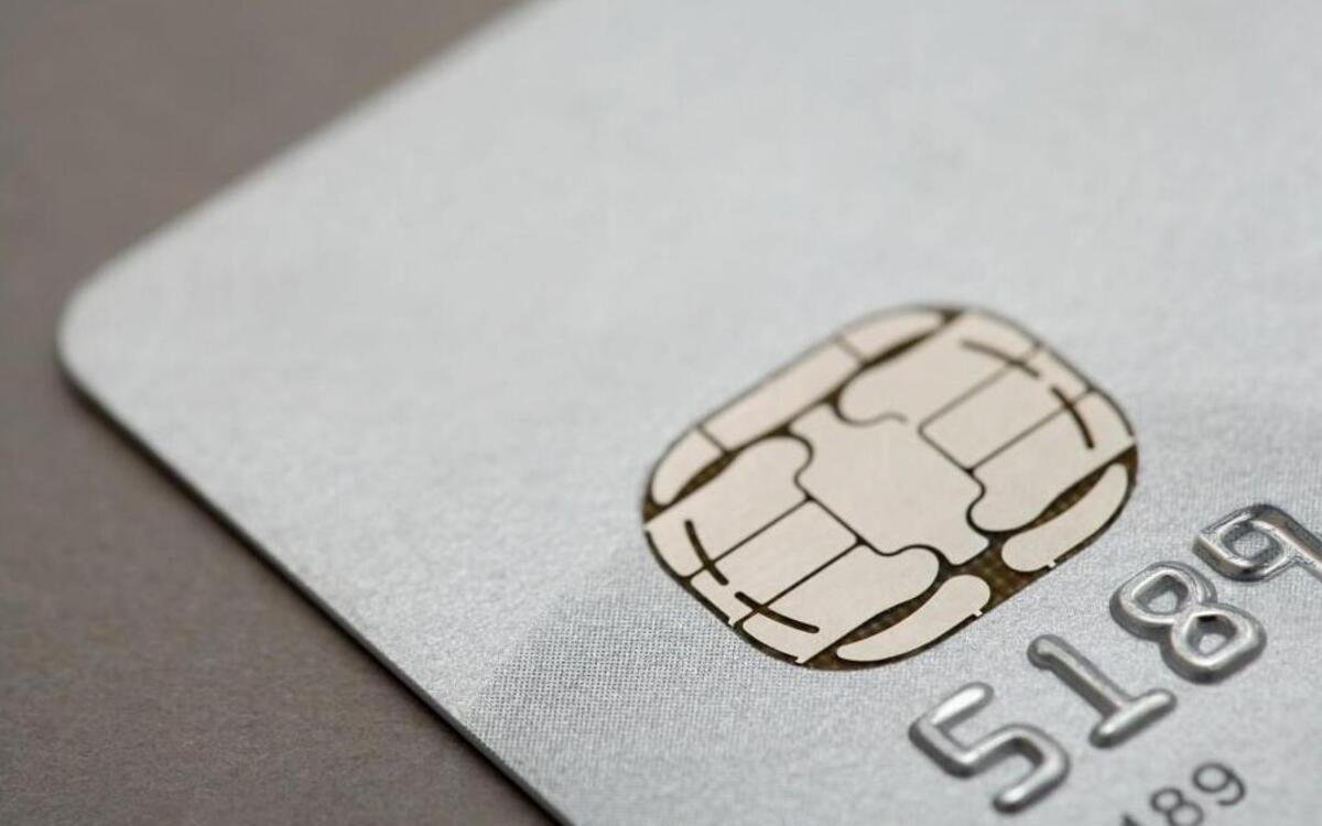 A chip credit card.