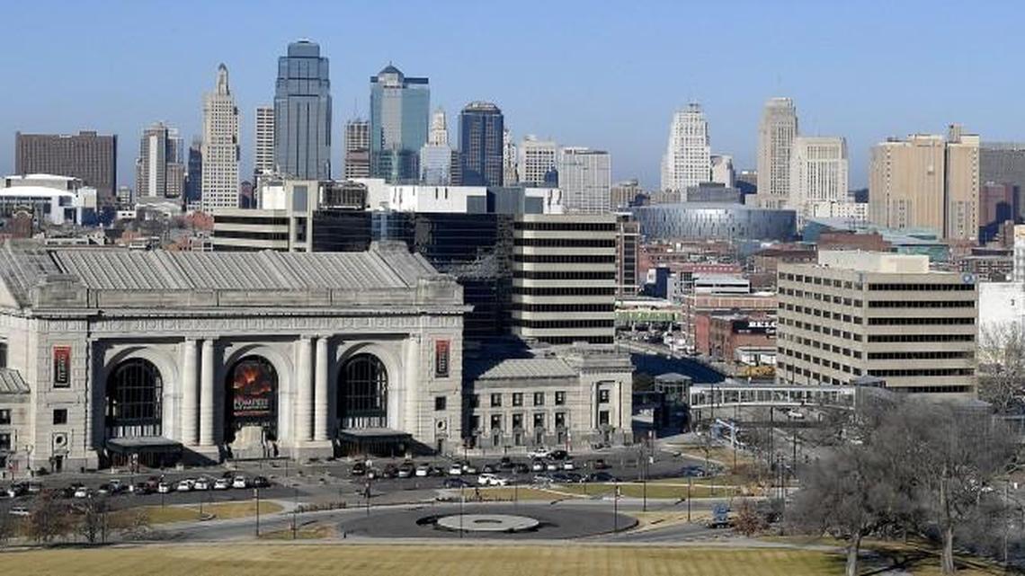 The downtown Kansas City, Missouri, where Swiss Re plans to move its 400 employees currently located in Overland Park