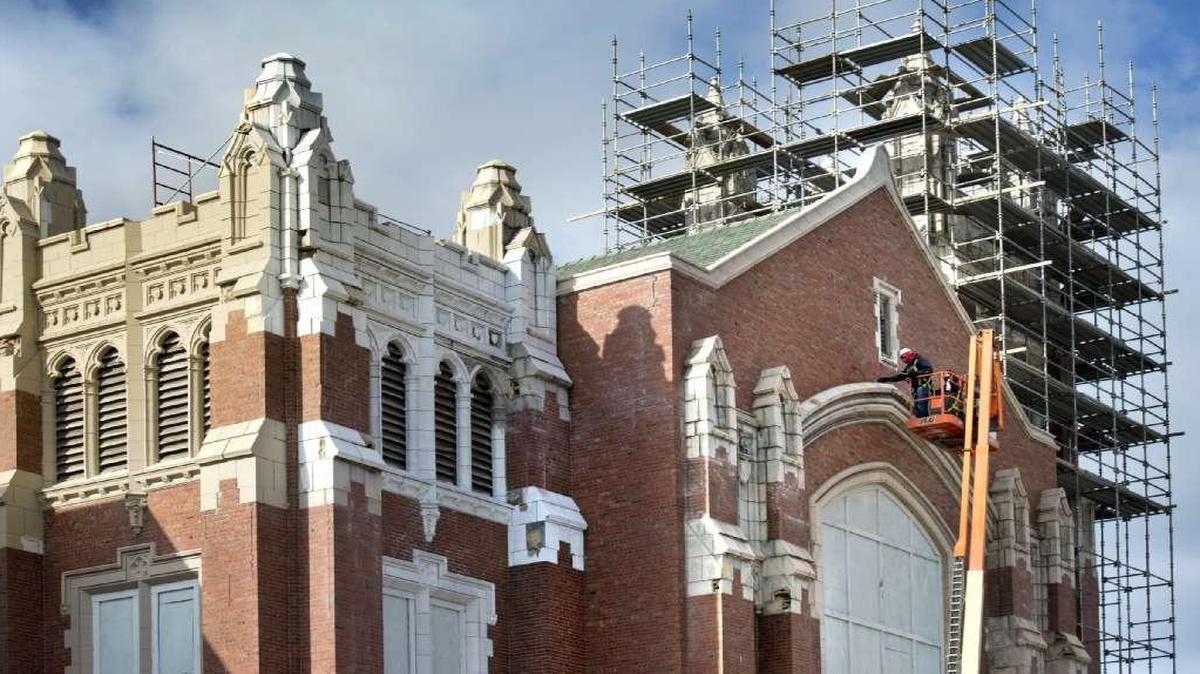 
Tax credits allocated through Central Bank of Kansas City are helping to fund the renovation of the historic Linwood Presbyterian Church at 1801 E. Linwood Blvd. 
