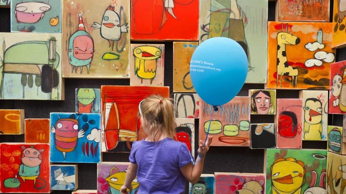 A scene from a recent Brookside art festival
