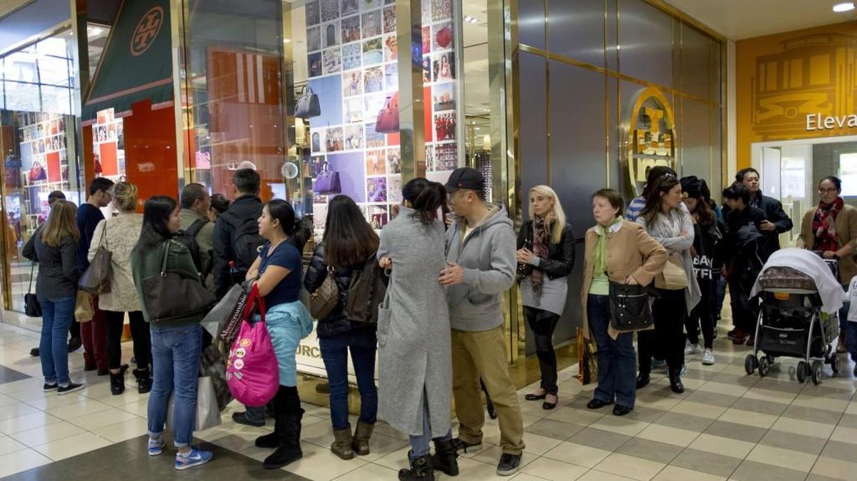 Holiday shoppers, as they waited in line last year.