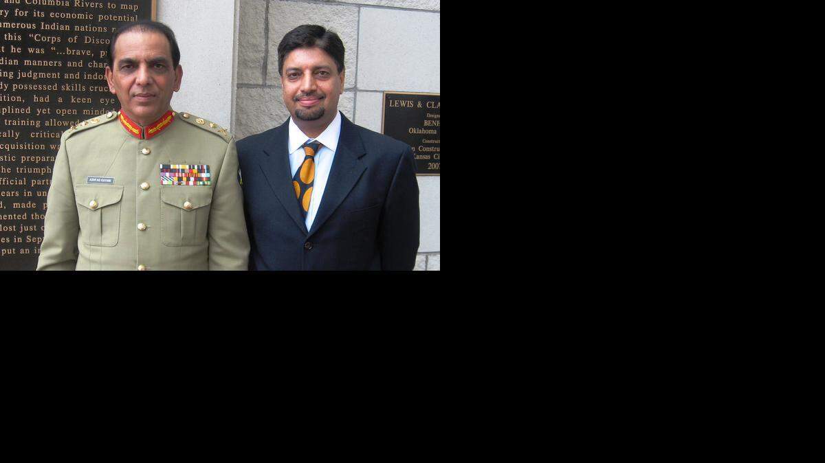 
Zahid Awan (right) has accompanied military officers to Fort Leavenworth such as former Pakistani army chief Ashfaq Parvez Kayani.
