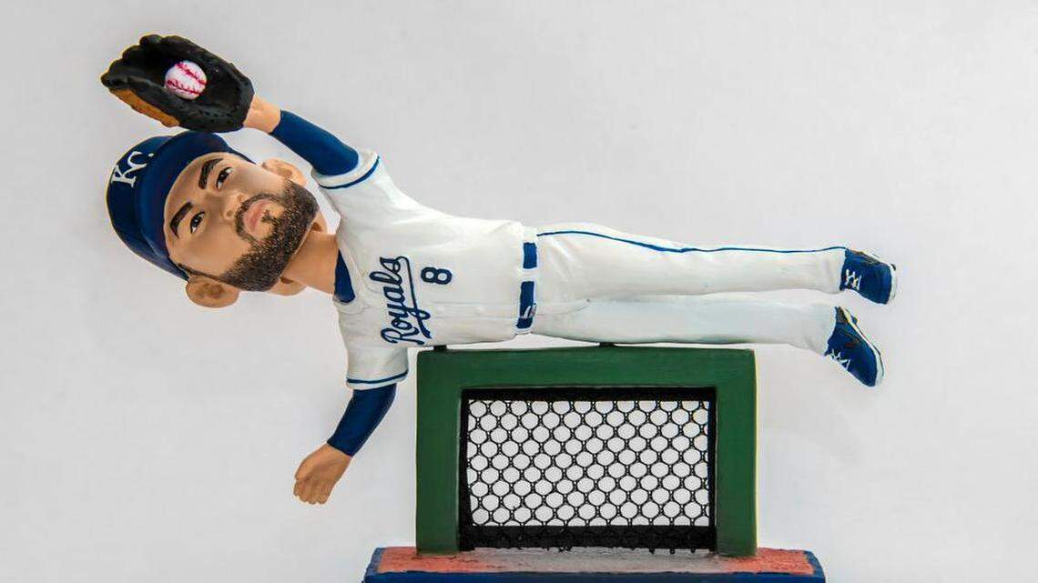 
A bobblehead of Royals third baseman Mike Moustakas.
