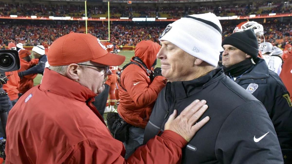Kansas City Chiefs head coach Andy Reid, who met Oakland Raiders head coach Jack Del Rio at midfield Thursday after the Chiefs beat the Raiders at Arrowhead, got extra fan attention for a fake excuse-from-work note posted online.