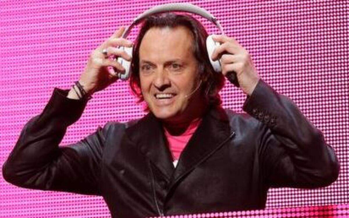 
T-Mobile’s flamboyant CEO John Legere (pictured launching a new streaming service at the company’s Unicarrier 5.0 event in June in Seattle) swears in public and sometimes taunts Sprint. 

 
