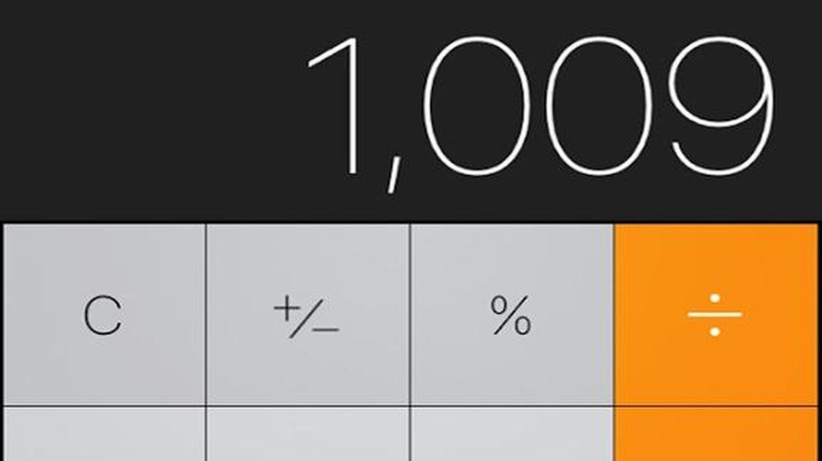 To backspace on the iPhone calculator, swipe left on the display.