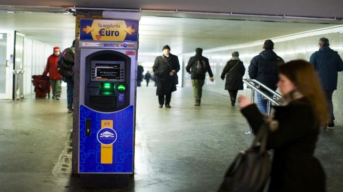 An ATM in Poland operated by Euronet Worldwide Inc.