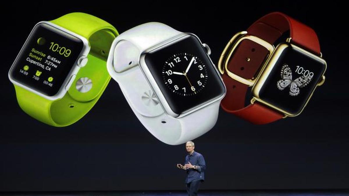 
Apple CEO Tim Cook discussed the new Apple Watch on Tuesday in Cupertino, Calif. 
