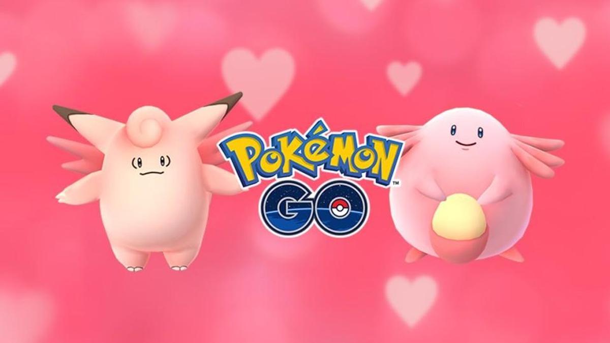 Pink Pokémon such as Chansey and Clefable will be encountered more frequently in the wild during the Valentine’s event.
