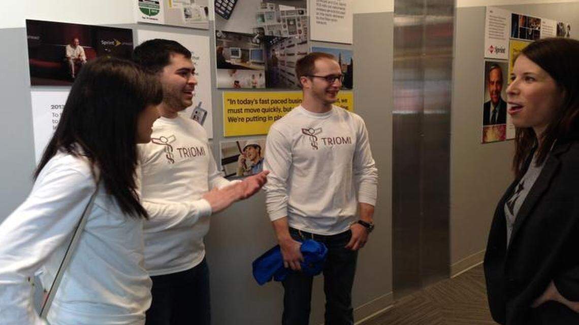 
The Triomi business startup team from New York was one of 10 that arrived Monday for the intensive three-month Sprint Mobile Health Accelerator run by Techstars.
