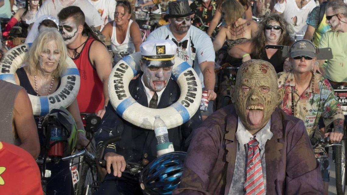 Key West, Fla., held its Zombie Bike Ride on Sunday.