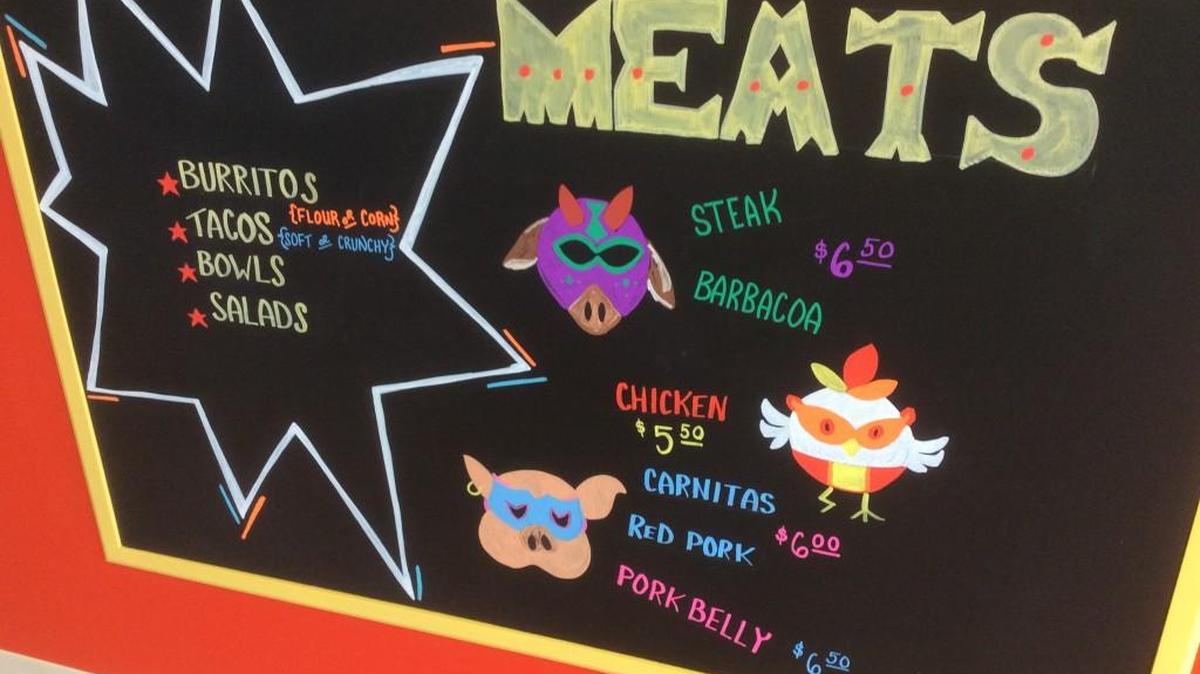 Taco Luchadorwill offer a “pick and choose” menu — tacos, burritos, bowls or salads with a choice of meat and toppings using many locally sourced ingredients.