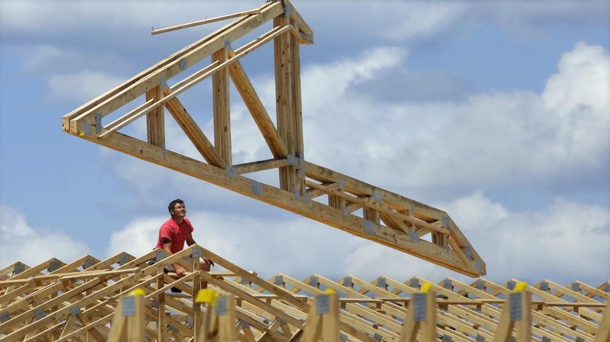 Construction jobs declined in February in the survey of payroll employers.