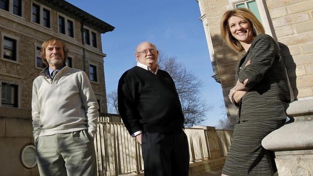 Three members of the heterodox economics group at the University of Missouri-Kansas City. Randall Wray (from left), Fred Lee and Stephanie Kelton.