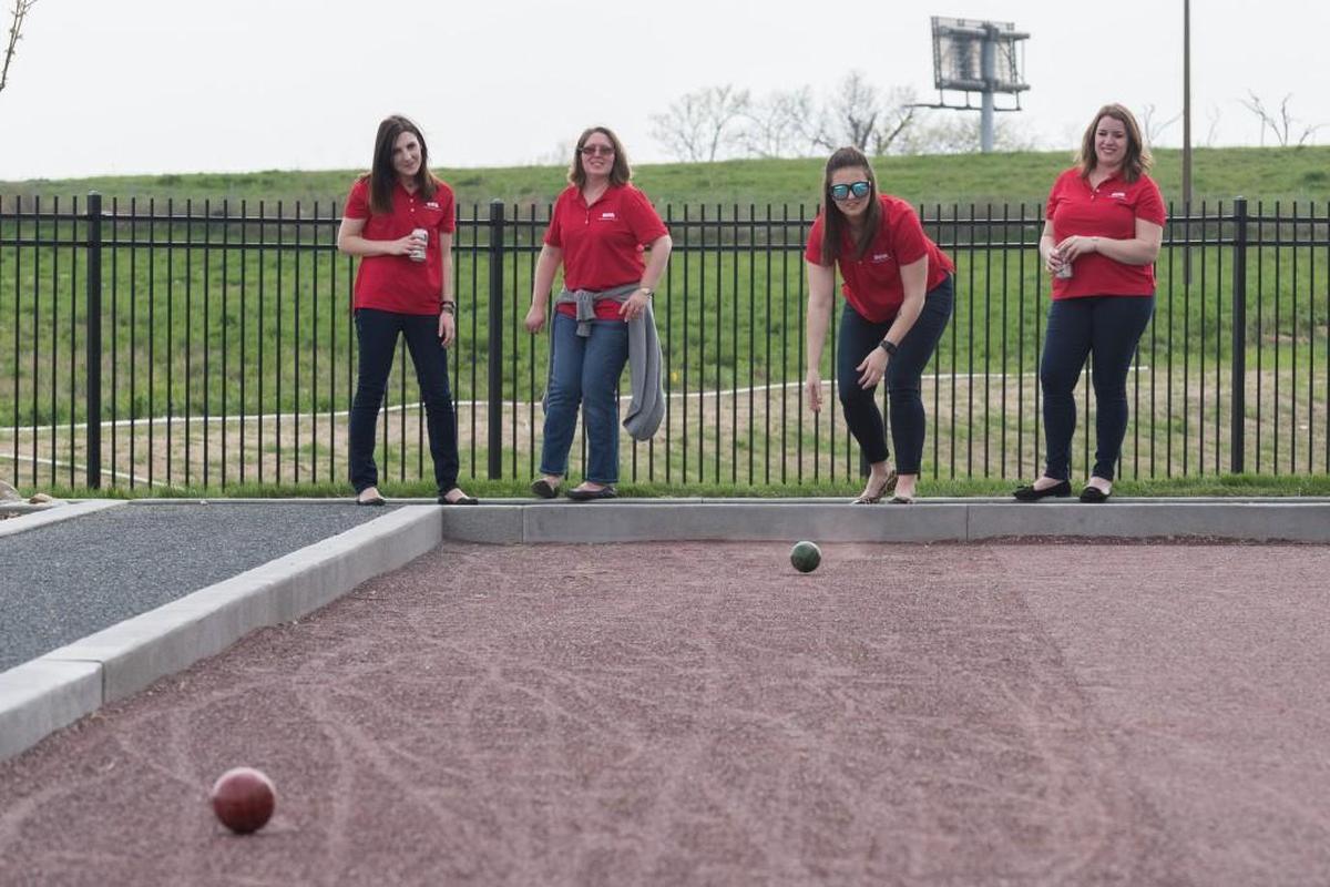 Dairy Farmers of America’s new corporate headquarters feature basketball and bocce courts for employees.