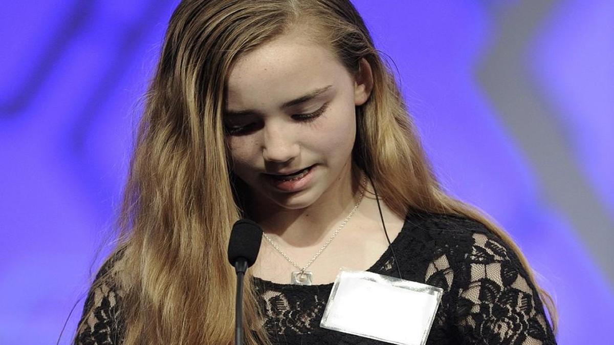 Sophia Hoffman made it to the 2015 Scripps National Spelling Bee and will be going again. On Saturday she won the Jackson and Clay counties bee for the second year in a row.