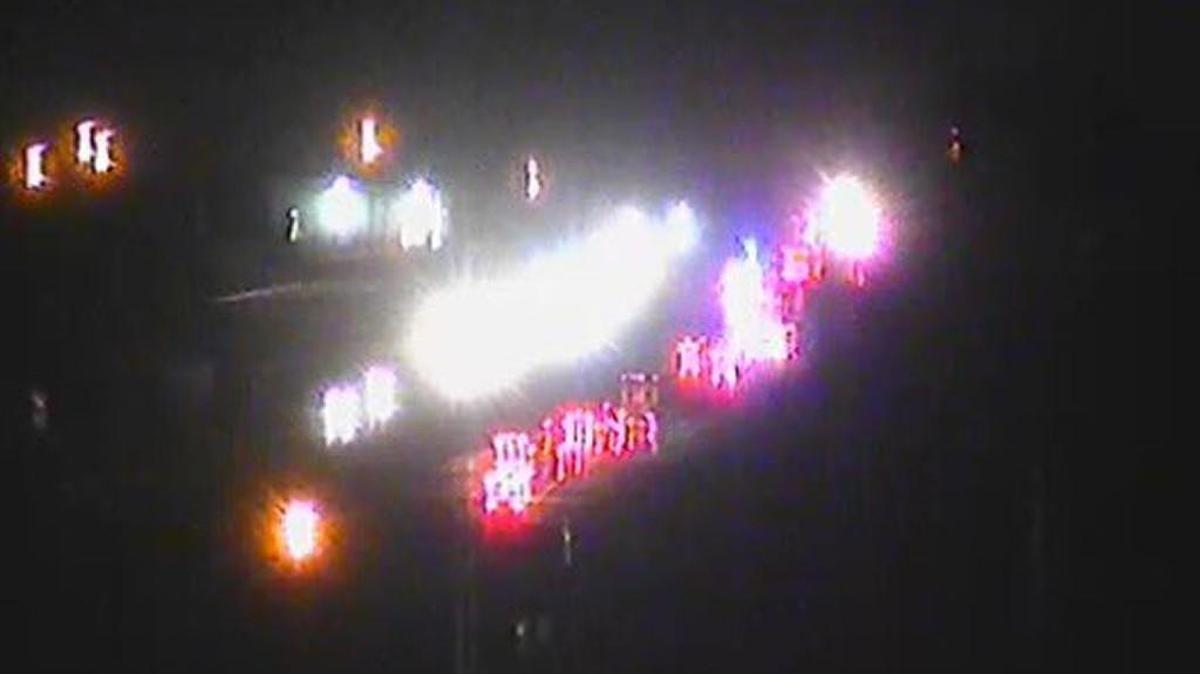 Two people were killed in a fatal wreck that closed the northbound lanes of Interstate 49 in Cass County Tuesday night.