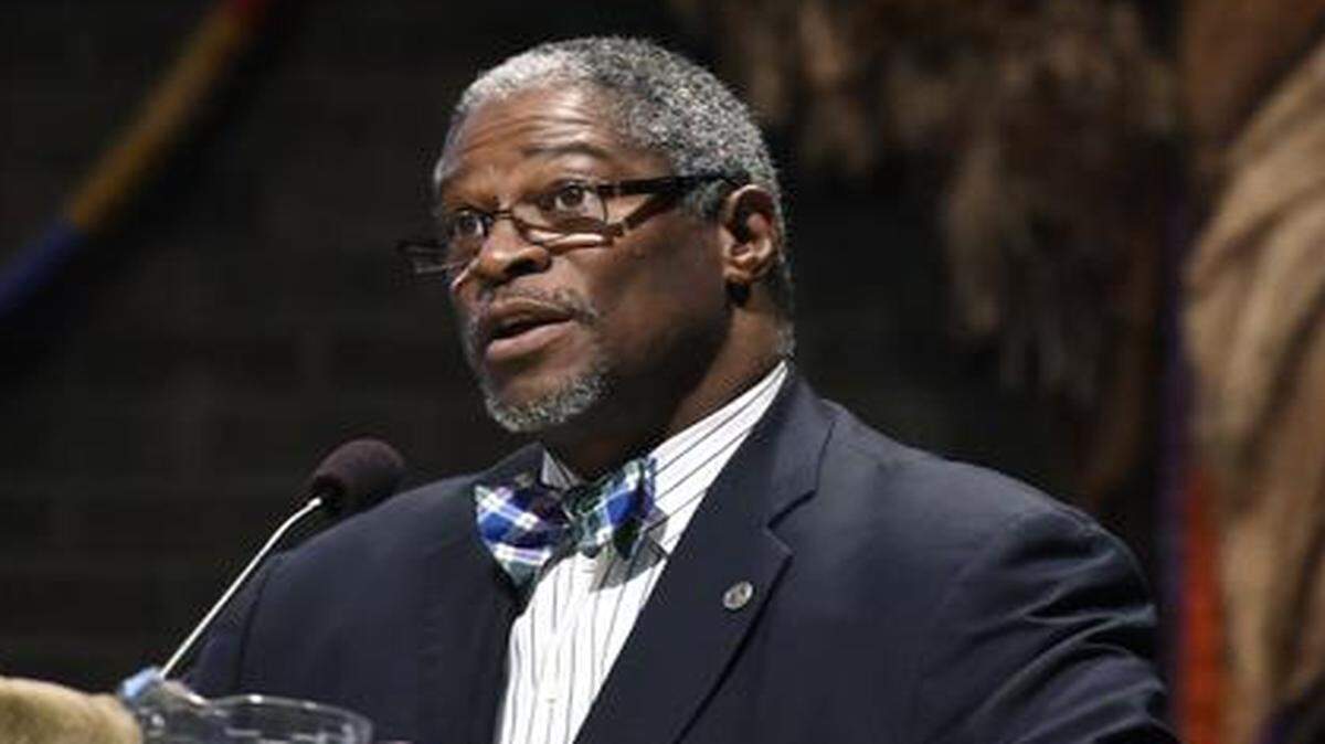 
Kansas City Mayor Sly James during Sunday's annual speech at the All Souls Unitarian Universalist Church.
