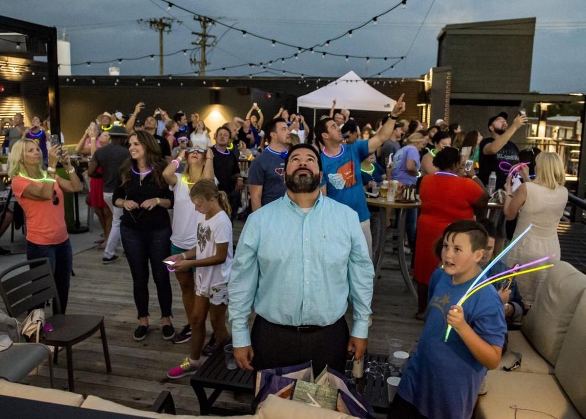 Right before the total eclipse in 2017, clouds moved in and the crowd groaned. But soon they were delighted to see the eclipse effects after all.