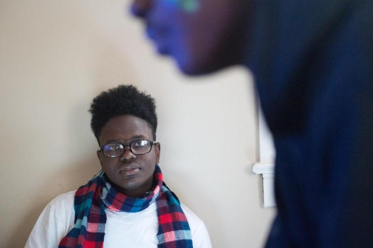 Josephine Hoskins, 17, relaxes in her room with her twin brother, Antonio, one of the few people who accept her trans identity unconditionally.