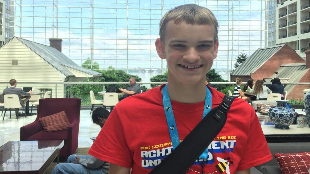 Missouri resident Samuel Cheslik, 14, is in the nation’s capital this week to compete in the Scripps National Spelling Bee.