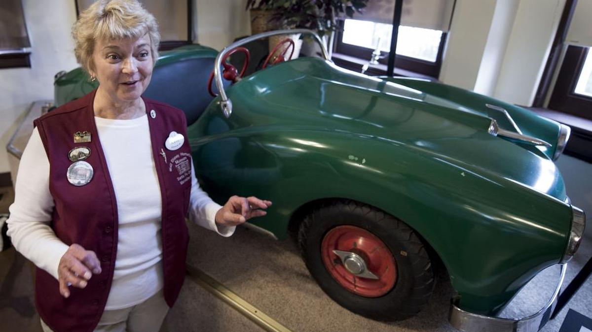 
Standing with one of the original Midget Autopia cars, Kaye Malins, executive director of the Walt Disney Hometown Museum in Marceline, Mo., talked about plans to revive the ride.
