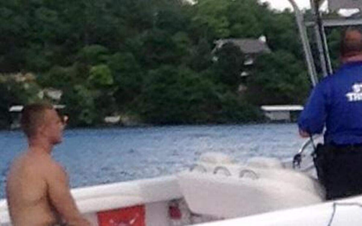 
Brandon Ellingson drowned last year while in the custody of a Missouri Highway Patrol trooper at the Lake of the Ozarks. Jurors at a coroner’s inquest in September found the death to be accidental. A friend of Brandon Ellingson took this photo during Ellingson’s arrest by Trooper Anthony Piercy on May 31, 2014.
