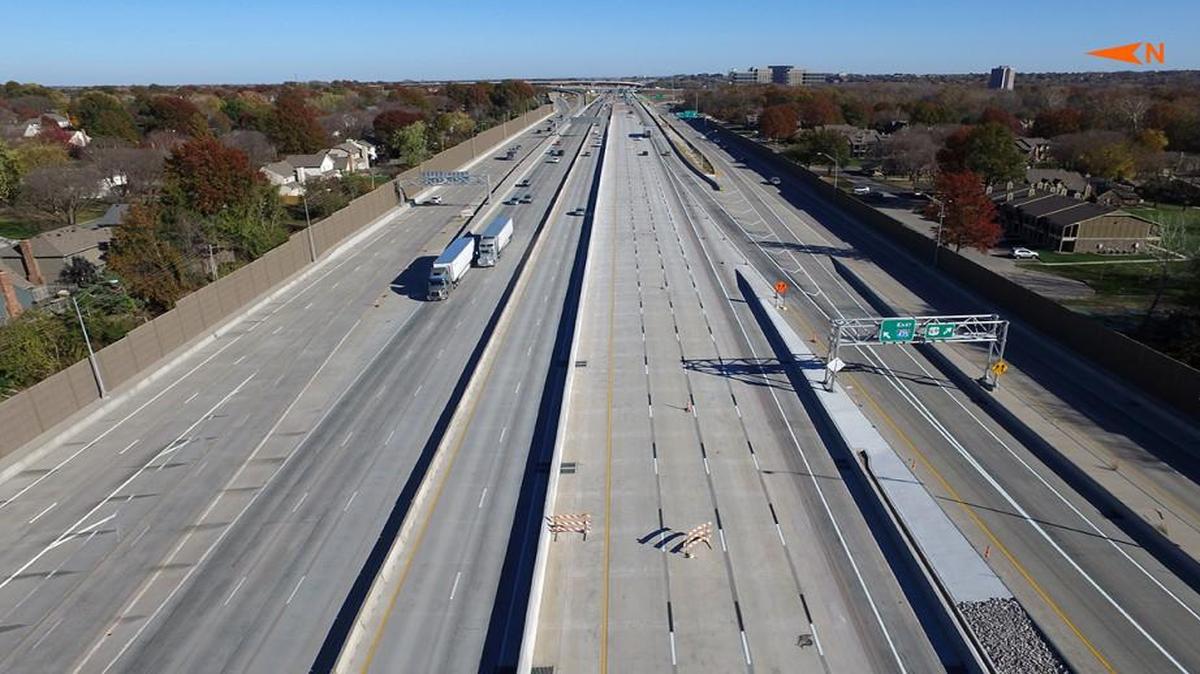 New lanes for eastbound Interstate 435 travelers opened in mid-November. The lanes are part of the Johnson County Gateway Phase 2 project.