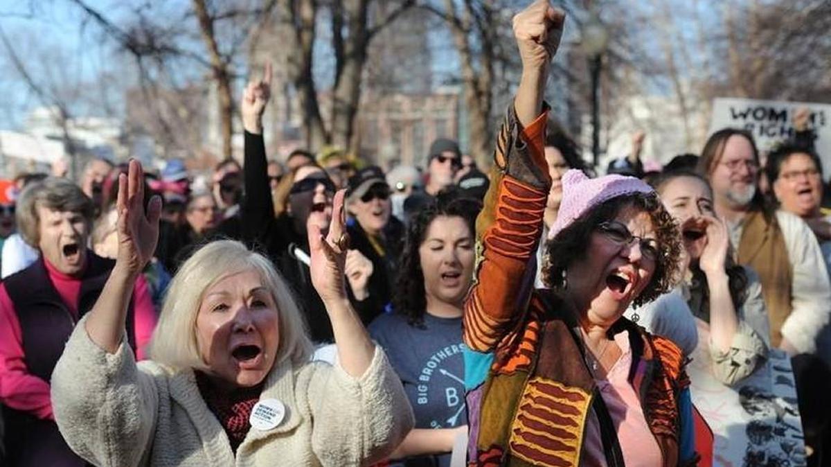 Washington Square Park in Kansas City was the scene of a rally in January that coincided with the Women’s March on Washington.