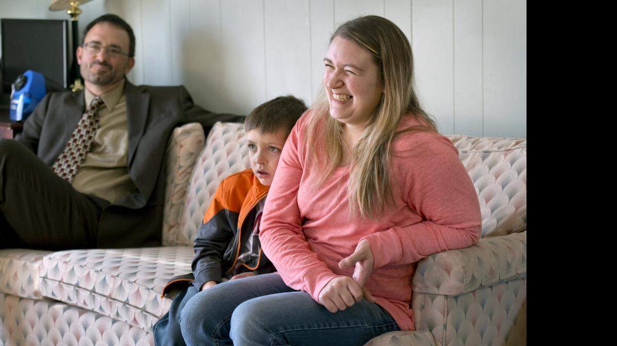 
Last October, Joanna Hughes enrolled in a program offered by Hillcrest Transitional Housing of Platte County. “It was a hard struggle,” she said, but she completed the program in February. Hughes discussed her experience with her 5-year-old son, Jackson McDaniel, and Scott Cooper, executive director of Hillcrest Transitional Housing of MidAmerica Inc.


